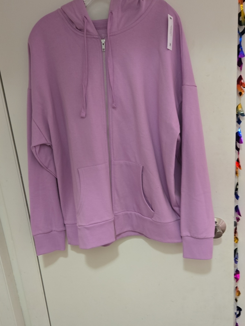Time and Tru Pastel Lavender Zip Hoodie Jacket